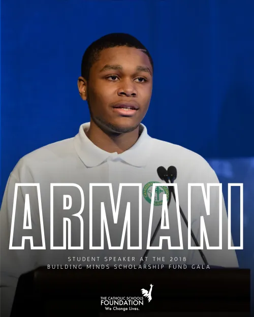 Reconnecting with 2018 Gala Speaker Armani