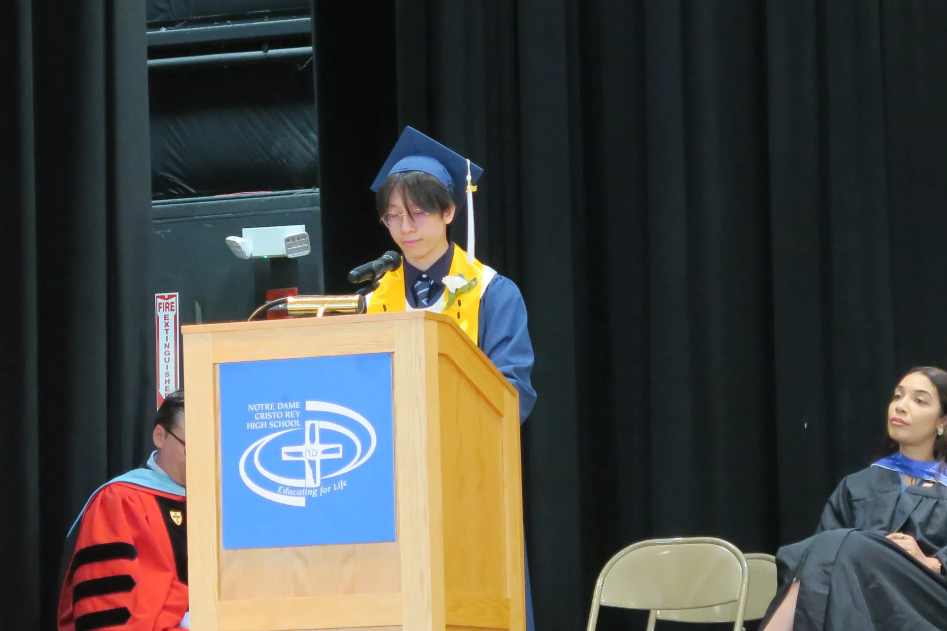 CSF Scholar Christopher Pham'25 Graduates as Valedictorian of Notre Dame Cristo Rey High School 